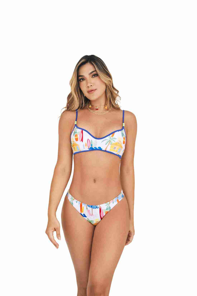 Chamela Good Vibes Printed Bikini Set