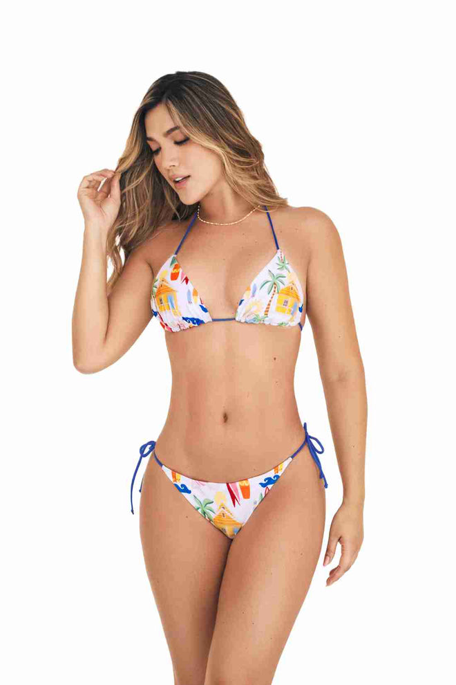 Chamela Good Vibes Triangle Bikini Set front
