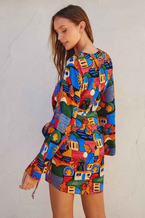 Seaport Wrap Mini Dress back