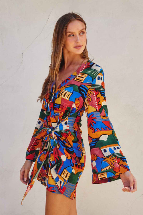 Seaport Wrap Mini Dress side
