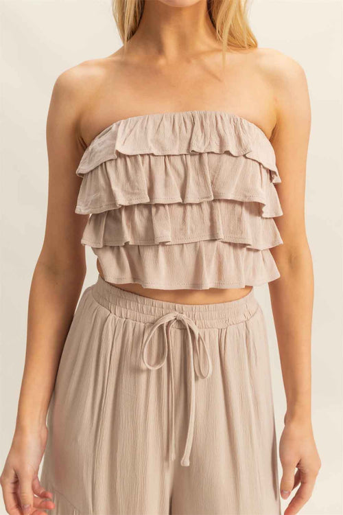 Sand Flowy Pants Set details