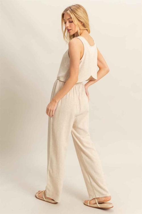 Oatmeal Pants Set back
