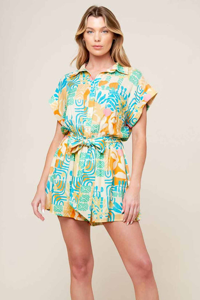 Printed Woven Romper