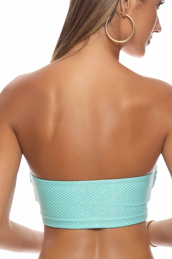 Lulifama Sunkiss Aqua Bandeau Bikini Set back