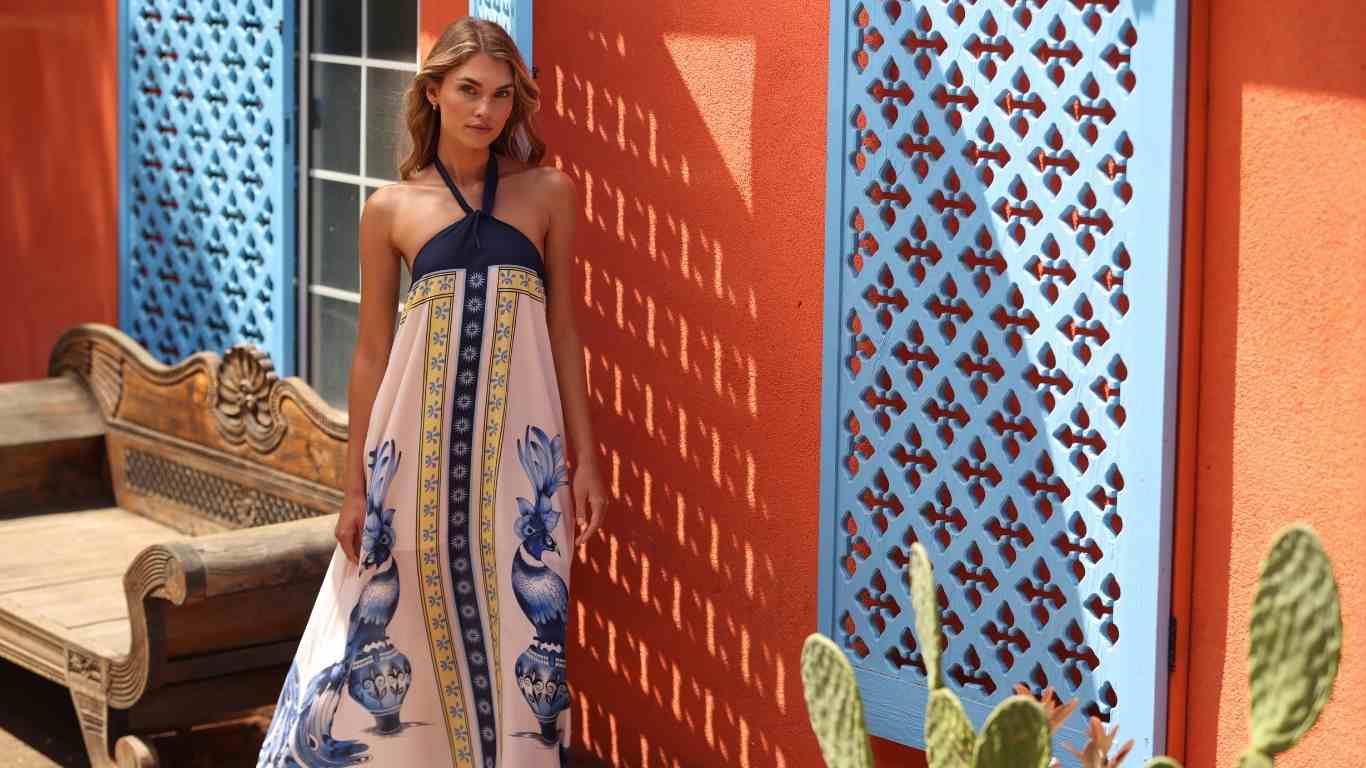 Ola Azul Helios Maxi Dress