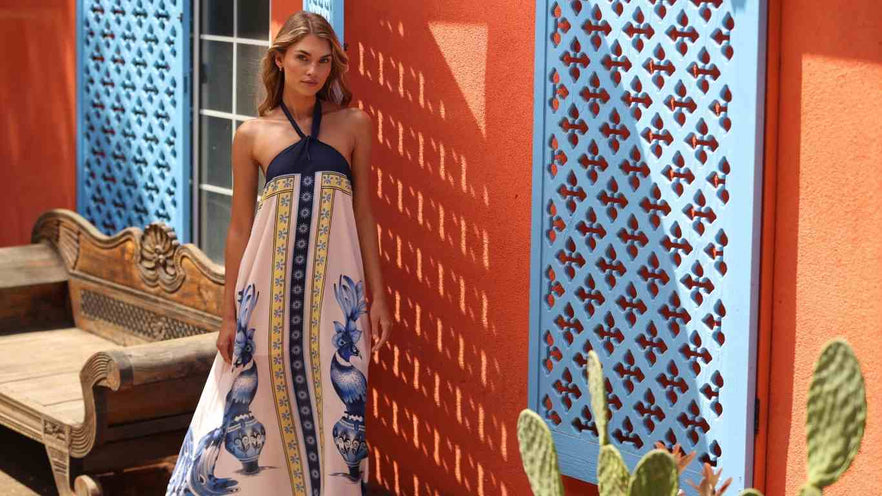 Ola Azul Helios Maxi Dress