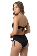 Garotas Black High Waist Bikini Set back