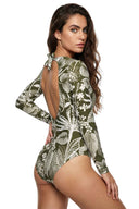 Garotas Selvatica Printed Long Sleeve One Piece back