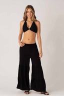 Garotas Black Linen Pants front
