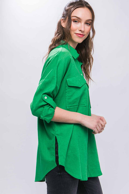 Patricia Green Pocket Linen Shirt side