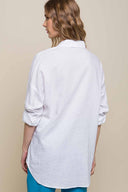Patricia White Pocket Linen Shirt back