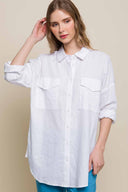 Patricia White Pocket Linen Shirt