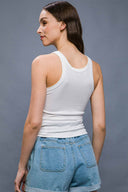 Belen White Tank Top back