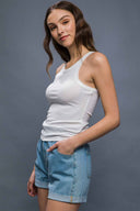 Belen White Tank Top side
