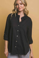 Black Linen Pants Set