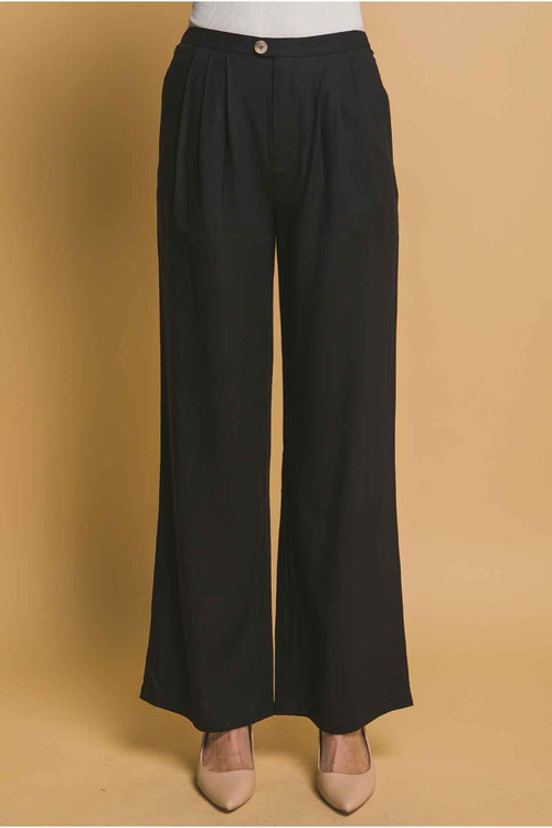 Black Linen Pants Set
