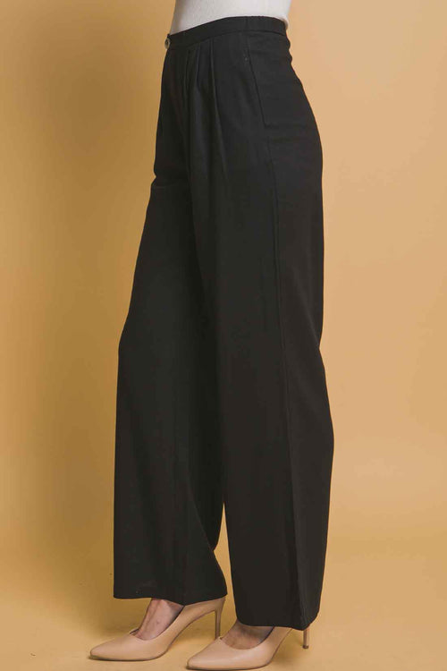 Black Linen Pants Set side