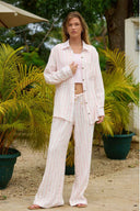 Pink Stripe Pants Set