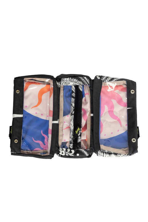 Maaji Midnight Palm Coral Travel Bag open