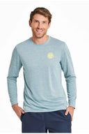 Life is Good Smoky Blue Radiating Sun Rashguard