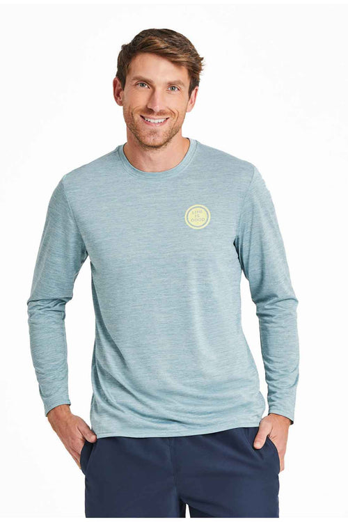 Life is Good Smoky Blue Radiating Sun Rashguard