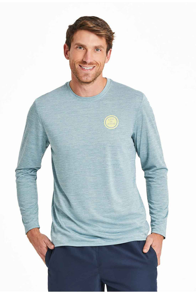 Life is Good Smoky Blue Radiating Sun Rashguard