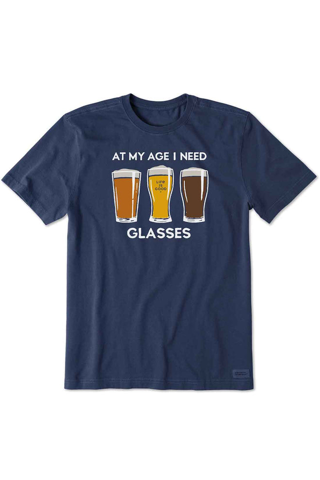 Life is Good Darkest Blue At My Age Tee