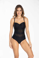 Garotas Jacare Black Cups One Piece