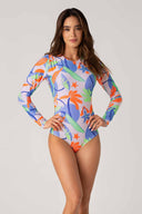 Garotas Ubatuba Long Sleeve One Piece front