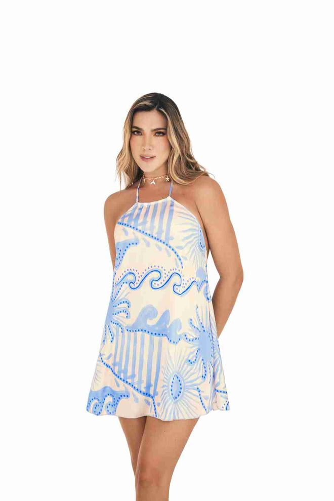 Chamela Good Vibes Mini Dress front