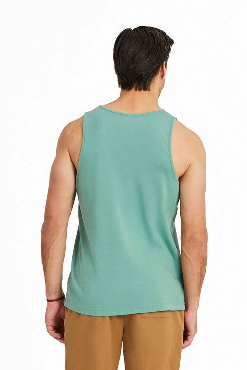 Life is Good Granite Green Positive Lifestyle Tank back