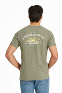 Life is Good Moss Green Crafty Positive Tee back