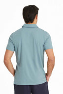 Life is Good Smoky Blue Beer Polo back