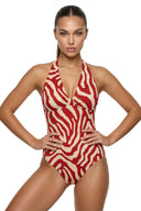 Garotas Instinto Printed Halter One Piece