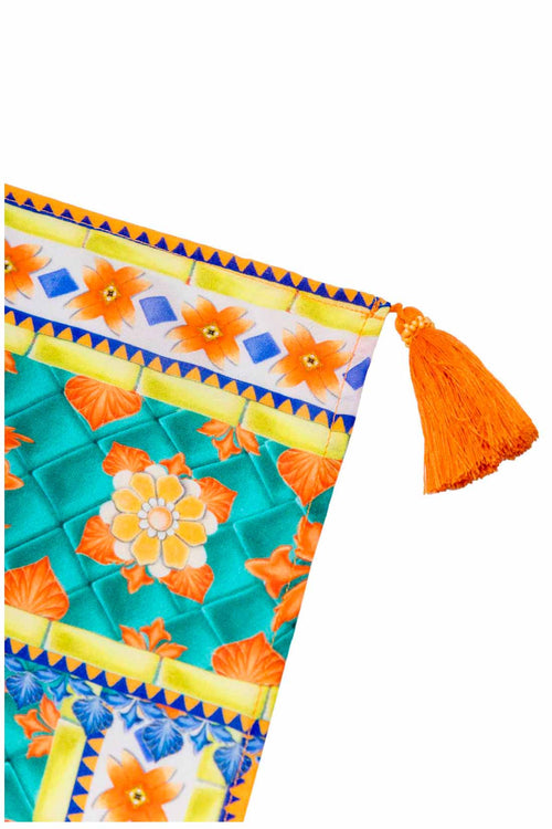 Agua Bendita Marine Tile Sarong detail