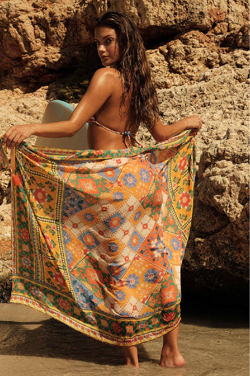 Agua Bendita Marine Tile Sarong