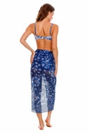 Agua Bendita Tock Azure Sarong back