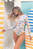 Chamela Good Vibes Long Sleeve One Piece