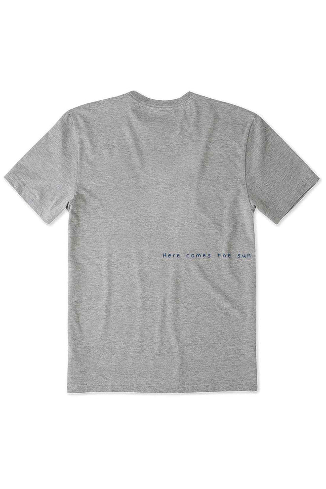 Life is Good Heather Gray Smile Sun Tee back