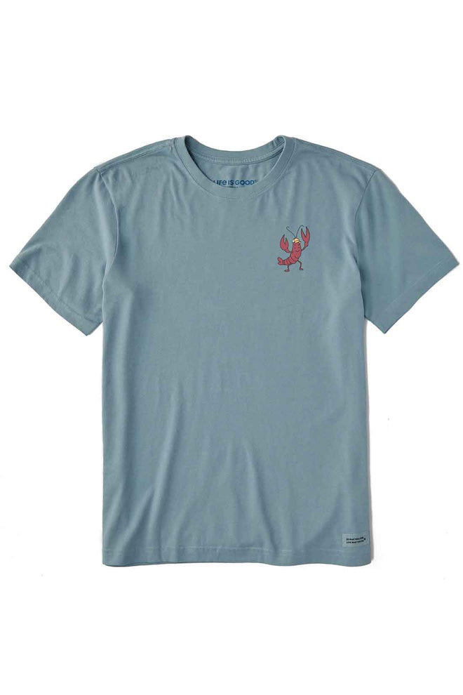 Life is Good Smoky Blue Smile Lobster Tee
