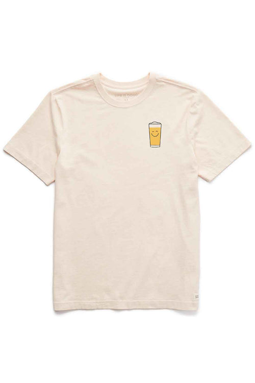 Life is Good Putty White Smile Beer Tee