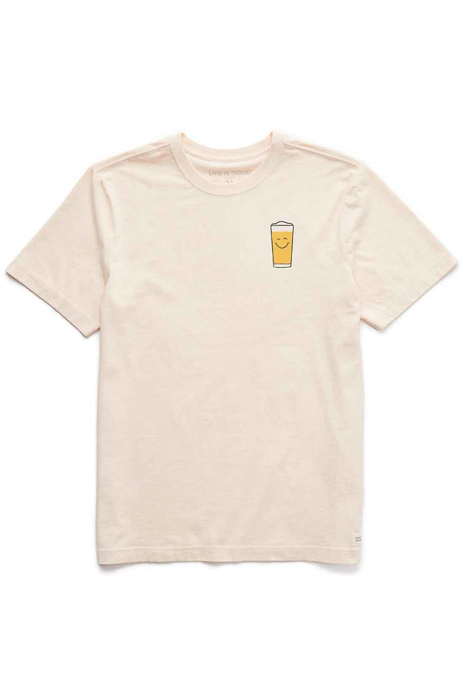 Life is Good Putty White Smile Beer Tee