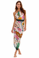 Agua Bendita Marine Nopal Sarong dress
