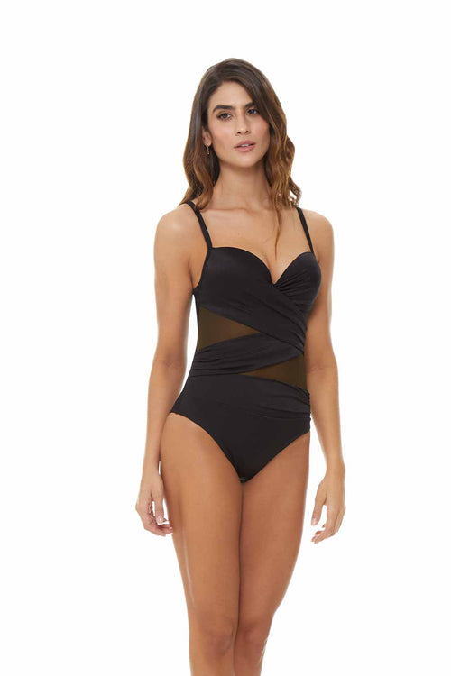 Chamela Essentials Black Cups One Piece