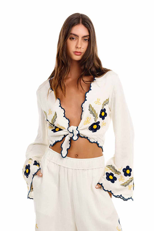 Agua Bendita Soleil Fiore Shirt front