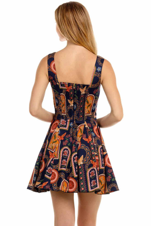 Agua Bendita Kristen Fiore Mini Dress back