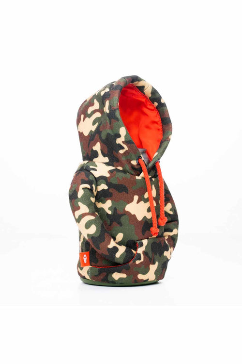 Puffin The Hoodie Red Woodsy Camo side