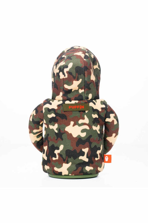 Puffin The Hoodie Red Woodsy Camo back