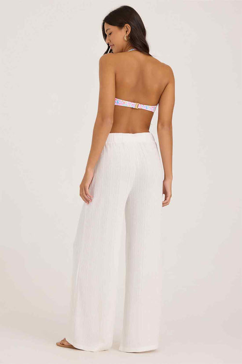 White Novelty Rib Pants Set
