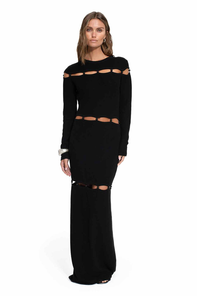 Agua Bendita Gala Bowly Maxi Dress front